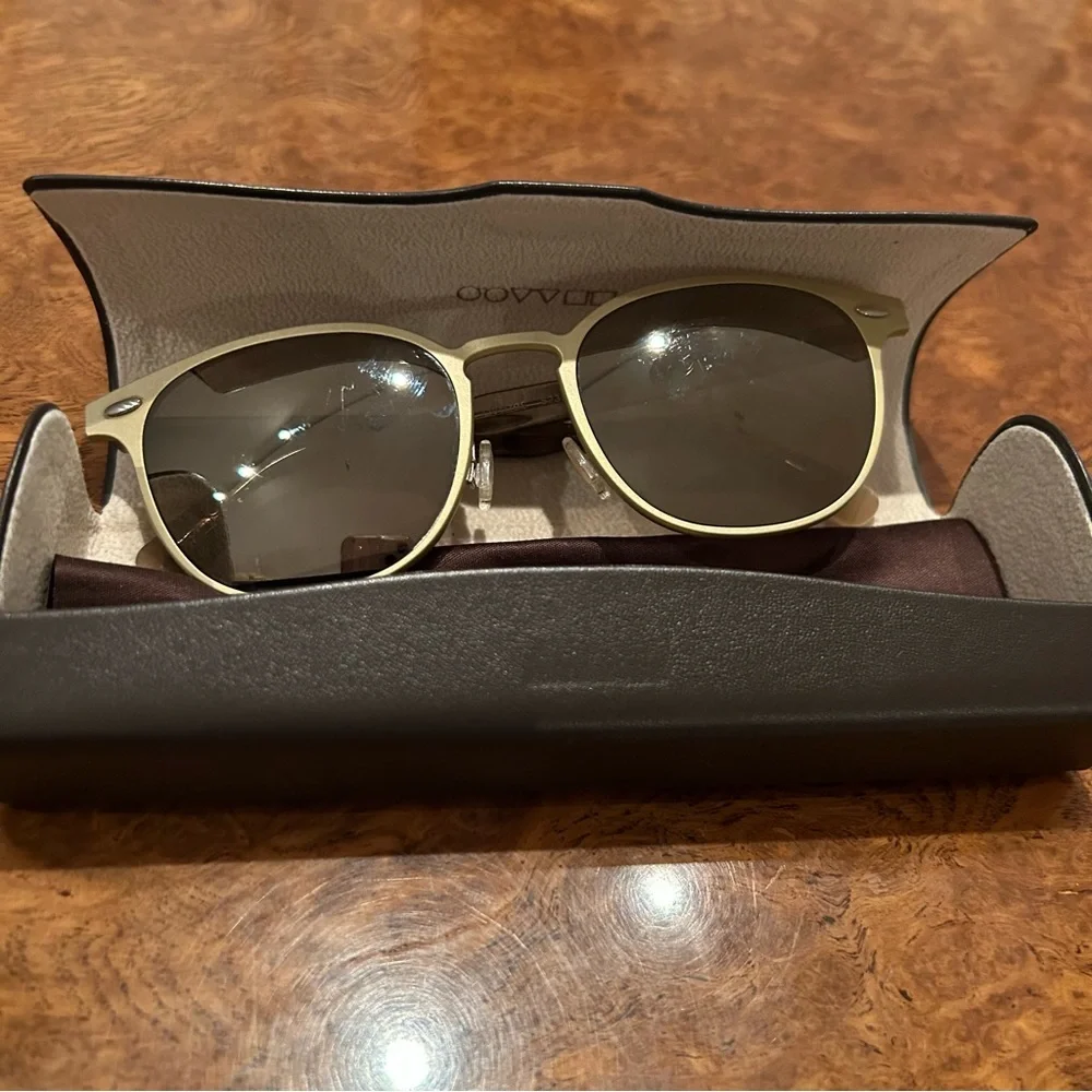 OLIVER PEOPLES Sheldrake Metal OV1179S Bone Pecan Taupe Mirrored Sunglasses 1179 - Picture 6 of 10